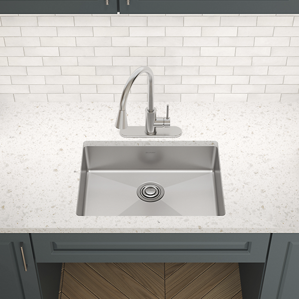 Elkay ECTSRAD2522600 | Crosstown Single Bowl, Dual Mount Sink | 25" x 22" x 6", 0-Hole