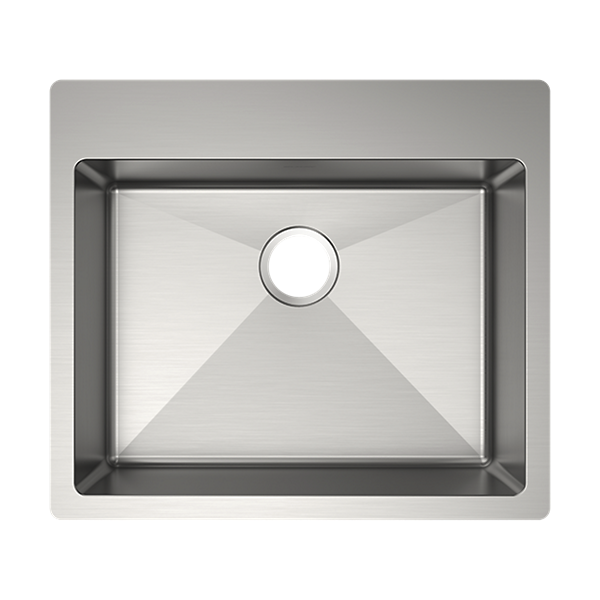 Elkay ECTSRAD2522600 | Crosstown Single Bowl, Dual Mount Sink | 25" x 22" x 6", 0-Hole