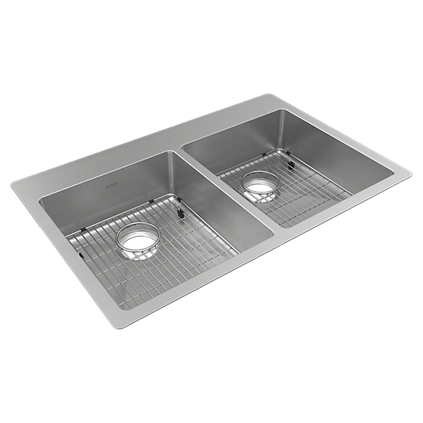 Elkay ECTSRAD33226TBG0 | Crosstown Equal Double Bowl Dual Mount Sink Kit | 33" x 22" x 6", 0 Hole