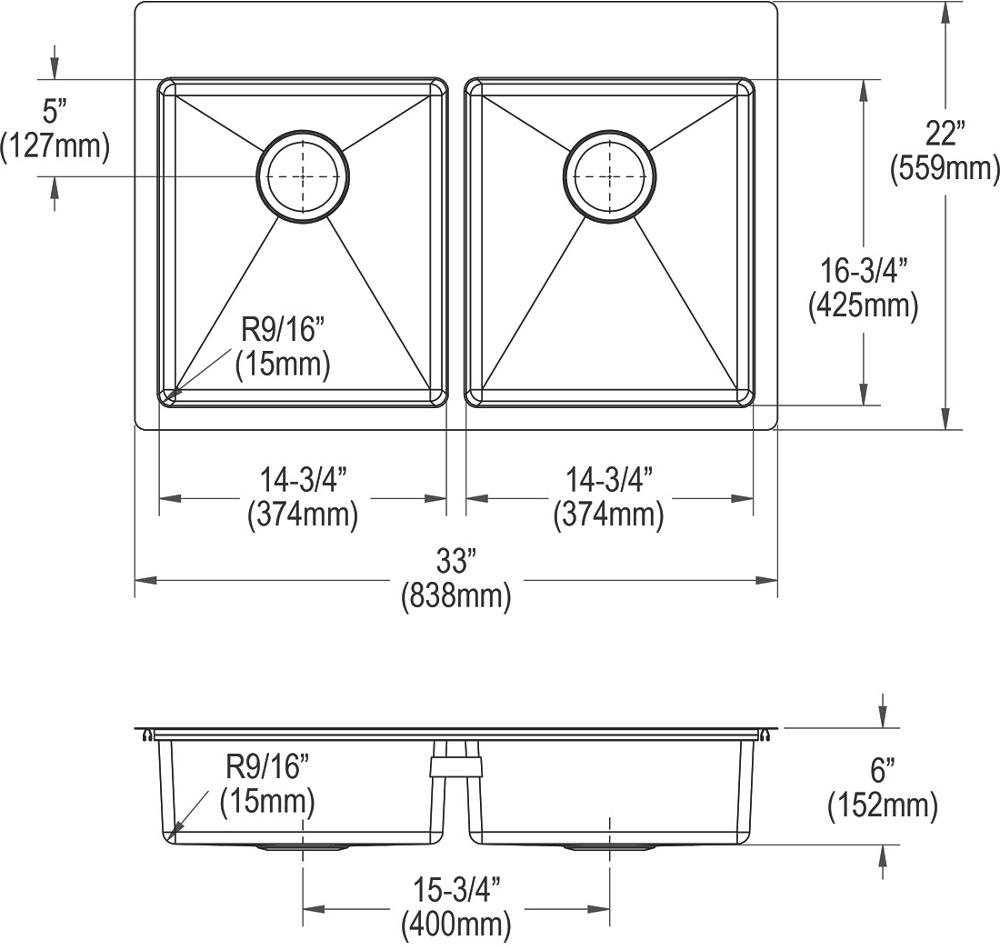 Elkay ECTSRAD33226TBG5