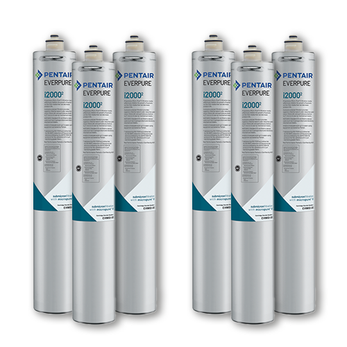 Pack of 6 Pentair Everpure EV961227 I2000 Water Filters - These high-quality water filters are designed for excellent filtration performance and are perfect for home or commercial use.