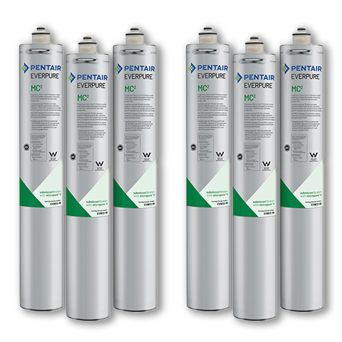 Pack of 6 Pentair Everpure EV961255 MC2 Water Filters - These high-quality water filters are designed for excellent filtration performance and are perfect for home or commercial use.