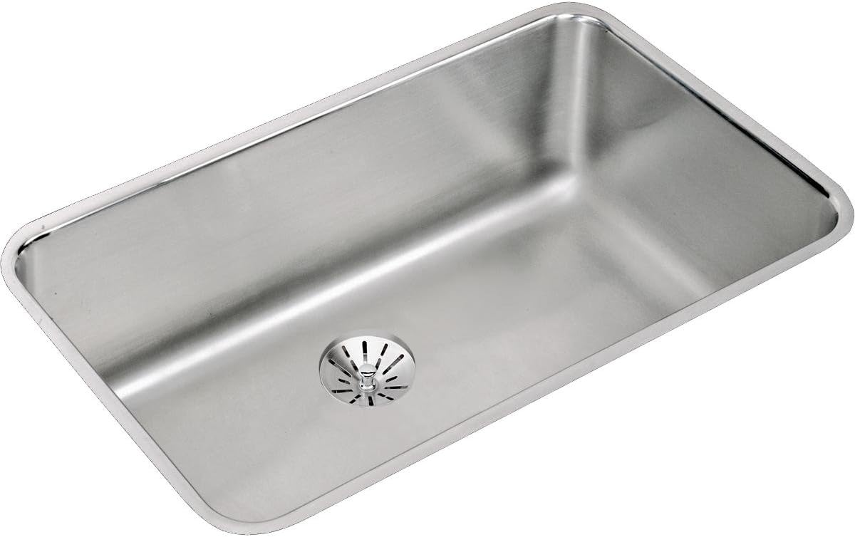 Elkay ELUH281610PD | Lustertone Classic, Single Bowl Undermount Sink | 30-1/2" x 18-1/2"