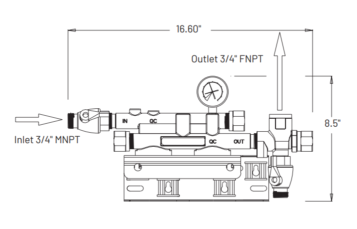 Everpure EV927222 Dimension
