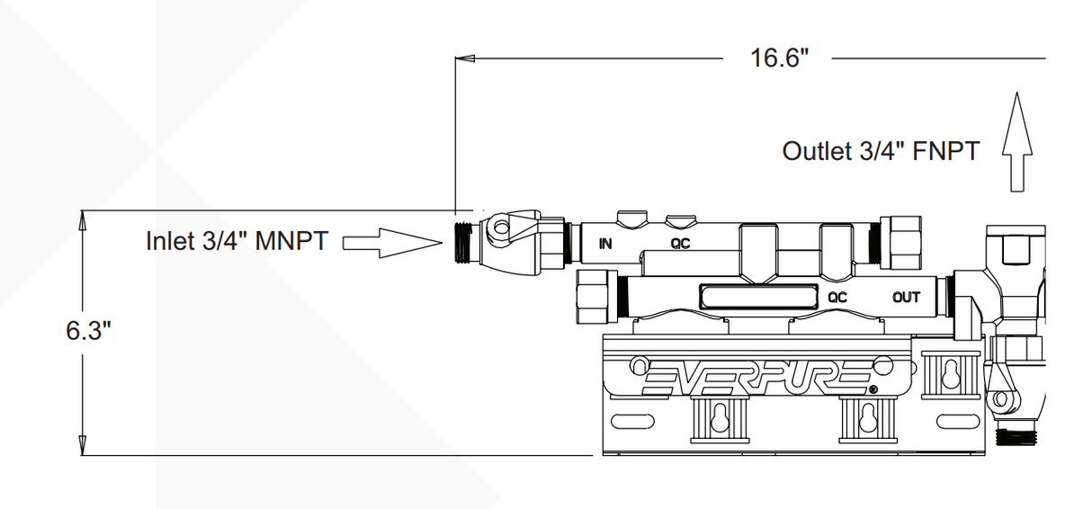 Everpure EV927224 Dimension