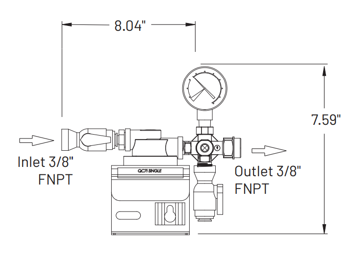 Everpure EV927241 Dimension