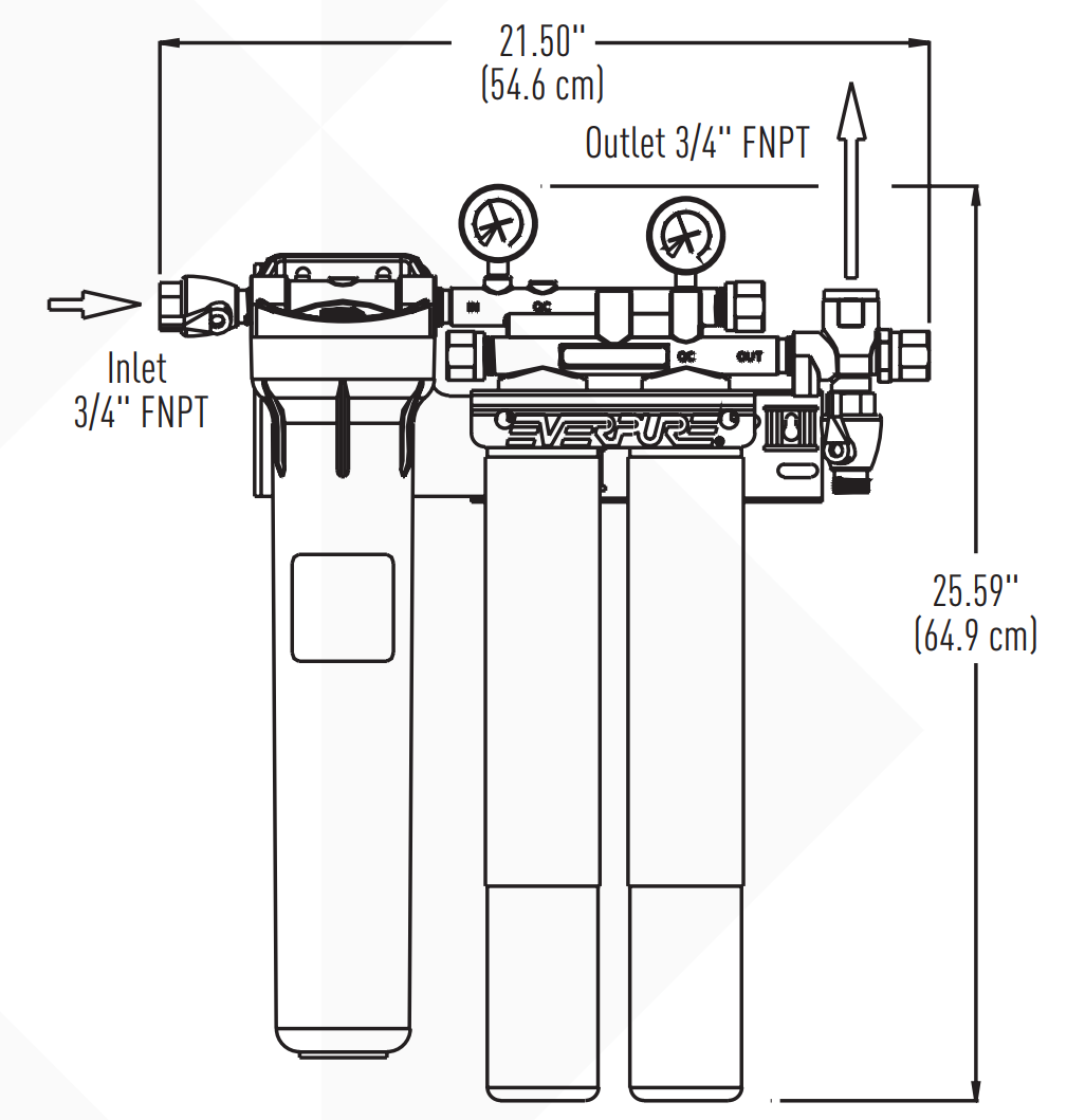 Everpure EV932802 Dimension