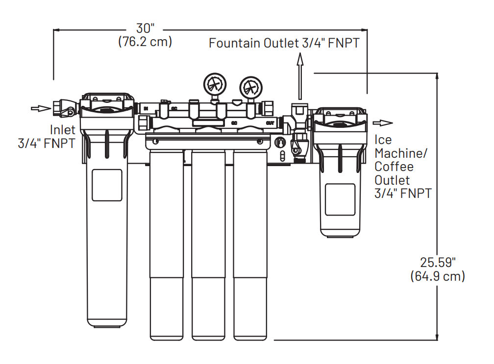 Everpure EV932806 Dimension