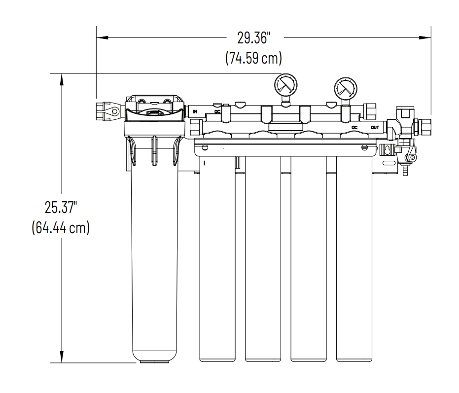 Everpure EV932874 Dimension
