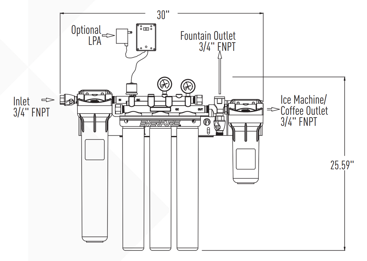 Everpure EV932973 Dimension