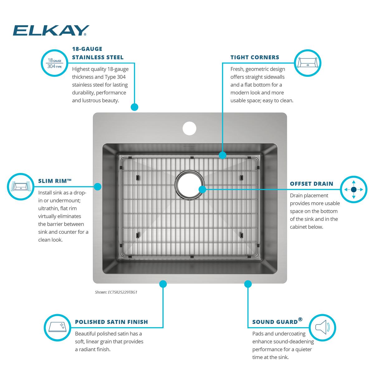 Elkay ECTSR25229TBG1