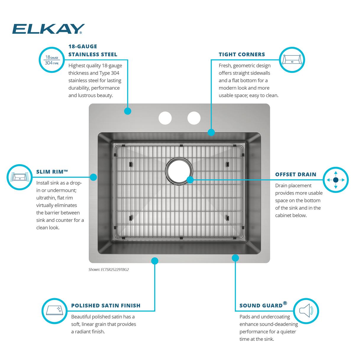 Elkay ECTSR25229TBG2