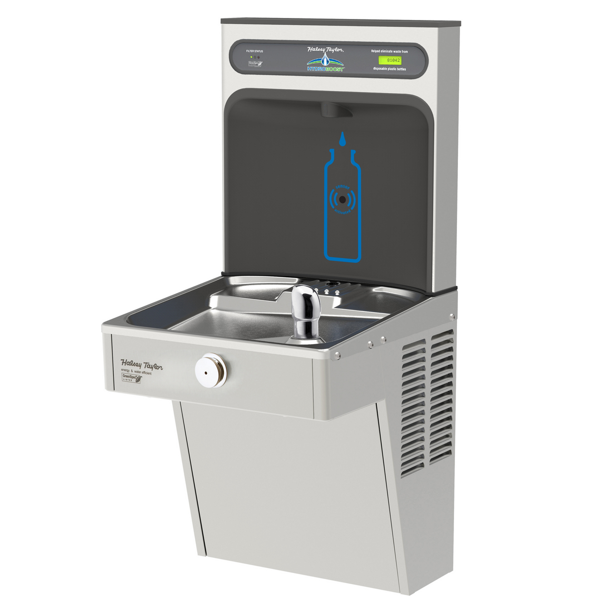 Halsey Taylor HTHB-HVRGRN8-WF | Wall-mount Bottle Filling Station | Filtered, High-efficiency chiller, HVR-style fountain