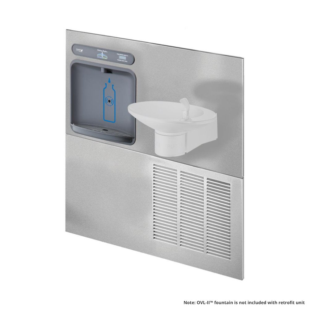 Halsey Taylor HTHB-OVL-RF | Retrofit Bottle Filler Kit | Filterless, Stainless Steel color finish, For use with  OVL-II fountains
