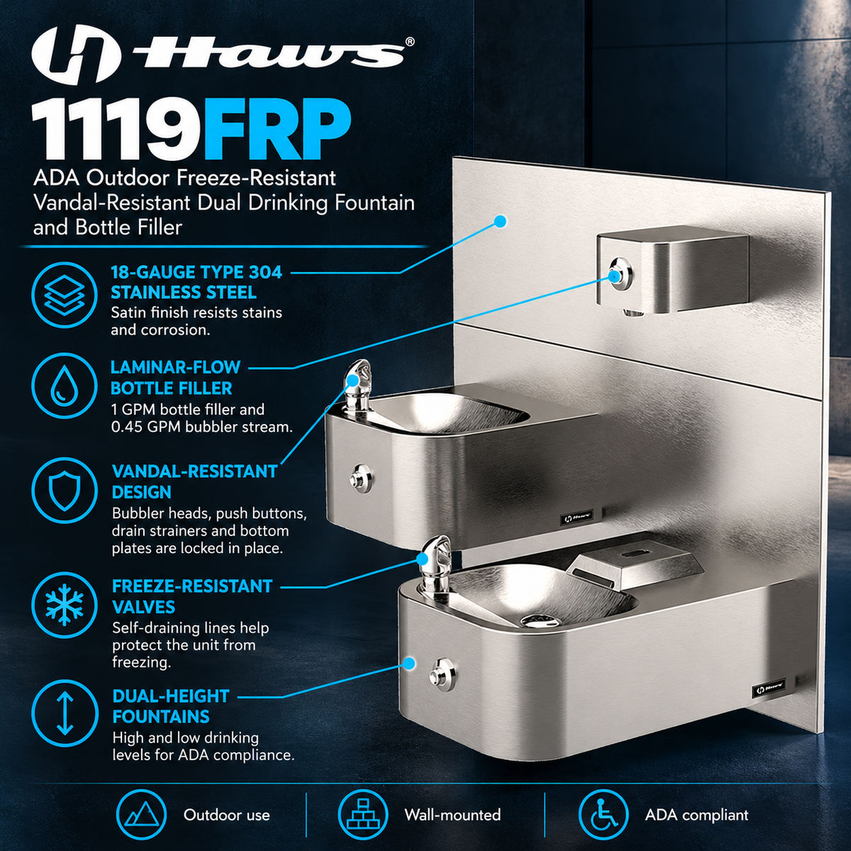 Haws 1119FRP