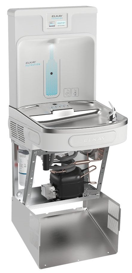 Elkay LZS8WSAP-PF | Enhanced EZH2O PFOA/PFOS Reduction Bottle Filling Station | Filtered, Refrigerated, Arctic White