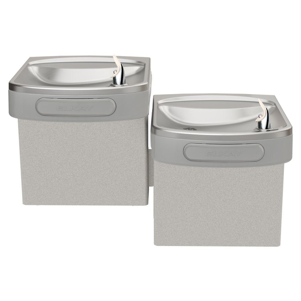 Elkay LZSTL8LC | Wall-mount Bi-Level Versatile EZ-style Drinking Fountain | Filtered, Refrigerated, Granite Gray