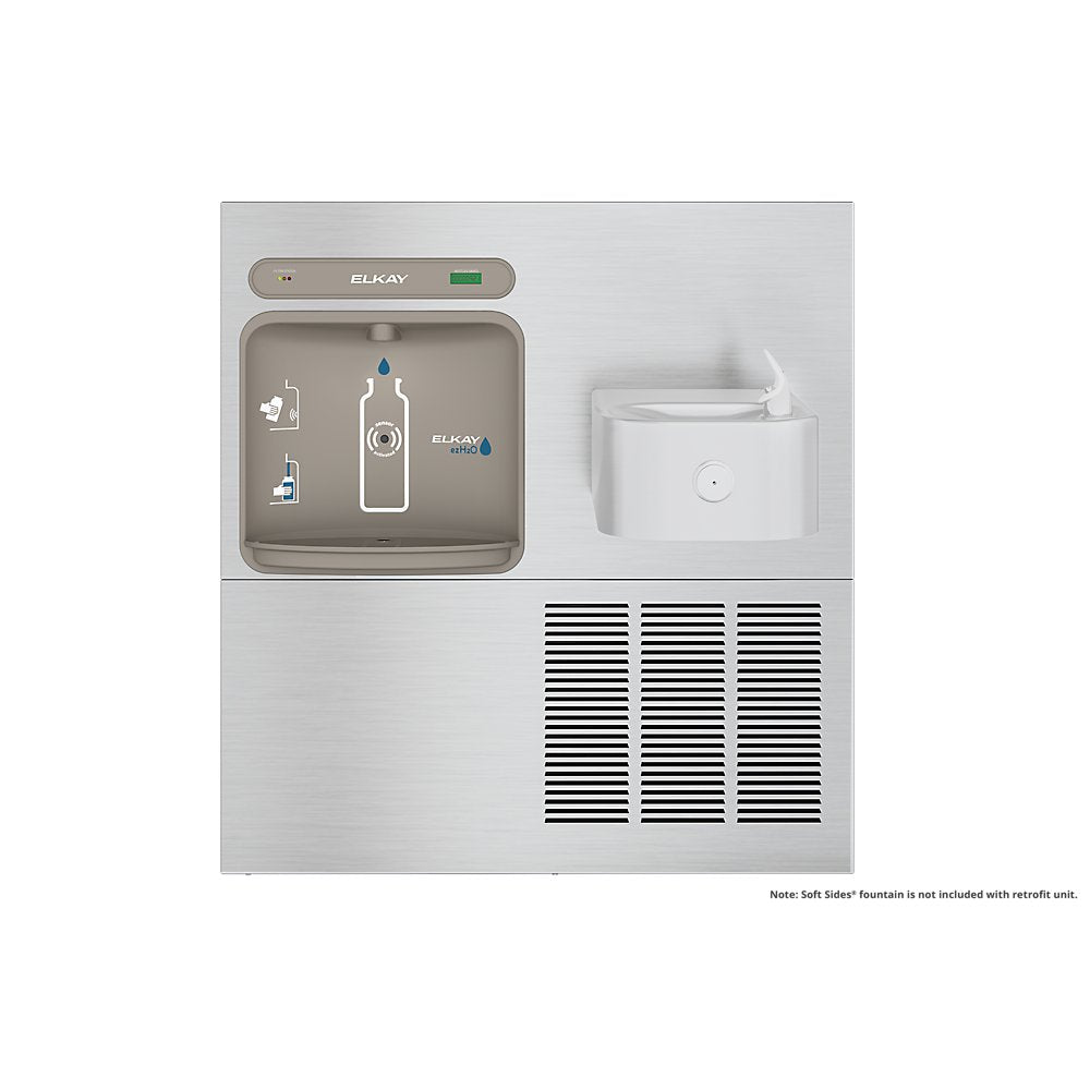 Elkay LZWS-ERFP8-RF | In-wall Retrofit Bottle Filler | Filtered, Refrigerated (For use with Elkay bi-level refrigerated Soft-sides fountains)