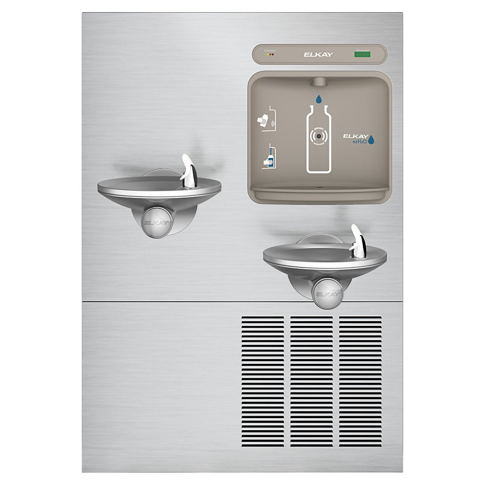 Elkay LZWS-LRPBM28K | In-wall Bottle Filling Station & SwirlFlo Fountains | Filtered, Refrigerated, Comes with Mounting Frame - BottleFillingStations.com