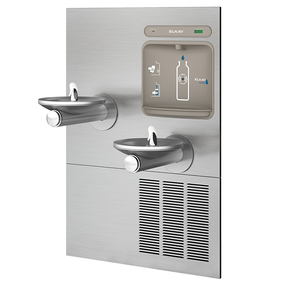 Elkay LZWS-LRPBM28K | In-wall Bottle Filling Station & SwirlFlo Fountains | Filtered, Refrigerated, Comes with Mounting Frame - BottleFillingStations.com