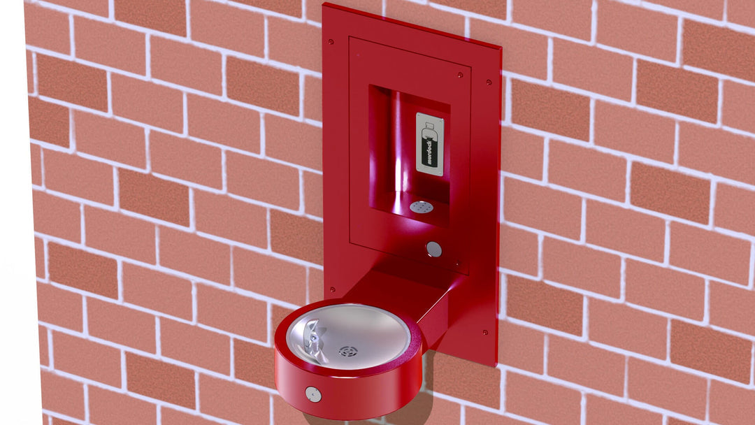 Murdock M-OBR4-GRC | Recessed Outdoor Bottle Filler with Sensor-Activated Drinking Fountain