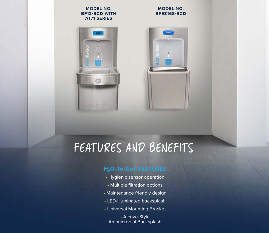 Murdock BF12 | Retrofit Sensor-Operated Bottle Filler for A17 Series Water Coolers | Non-Refrigerated