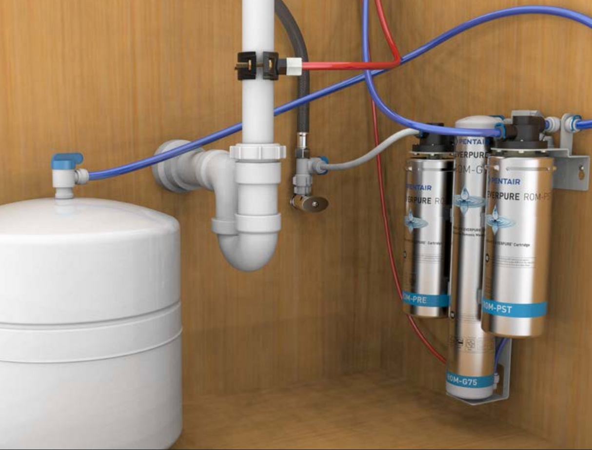 Pentair Everpure EV929650 | ROM IV 3-Stage RO System | 14 GPD, 18,925 L Capacity