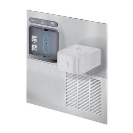 Halsey Taylor HTHB HRF RF retrofit bottle filler kit filterless stainless steel color finish compatible with HRF fountains