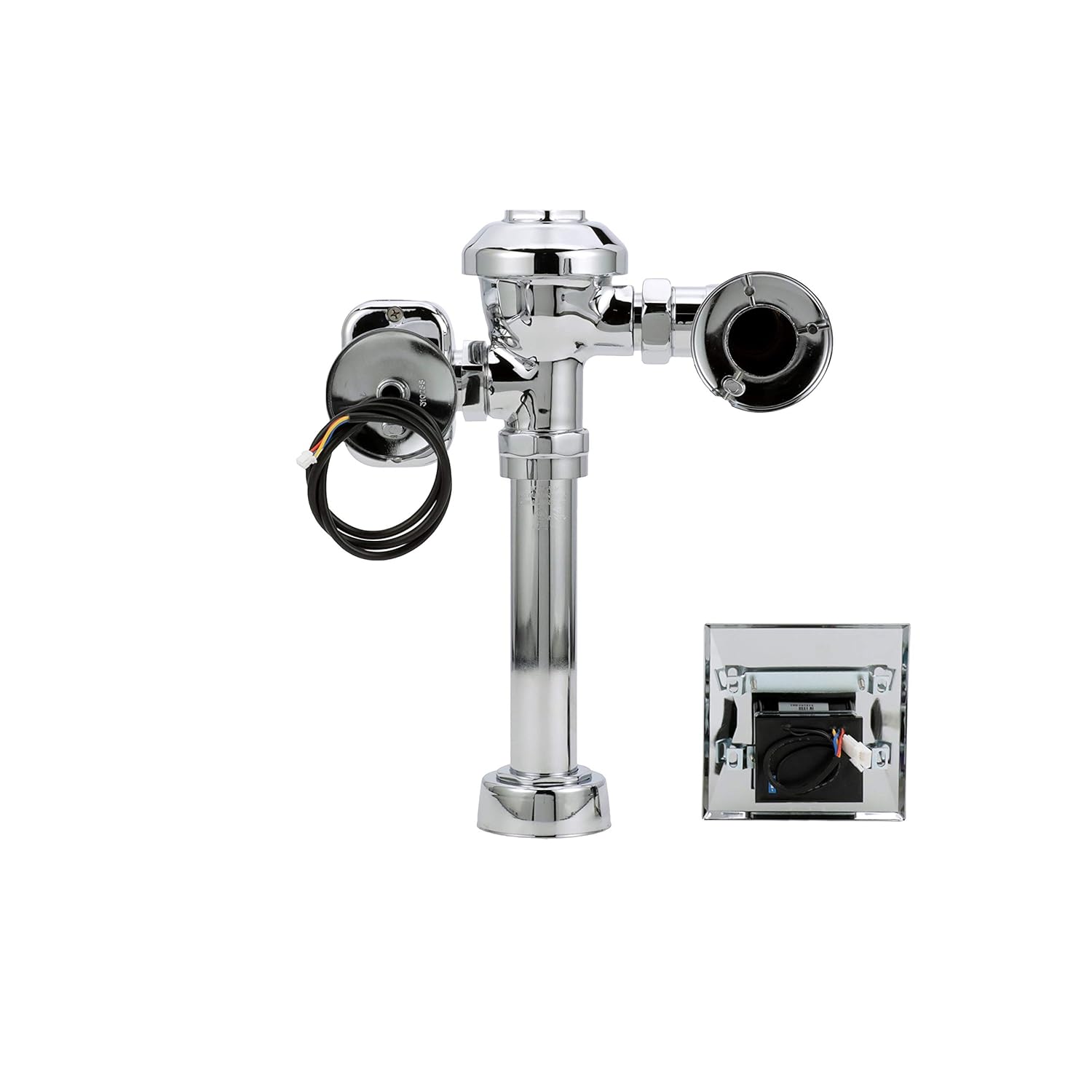 Zurn ZEMS6000PL-HET | AquaFlushPlus ZEMS Exposed Hardwired Sensor Flush Valve, In Wall Sensor, Chrome