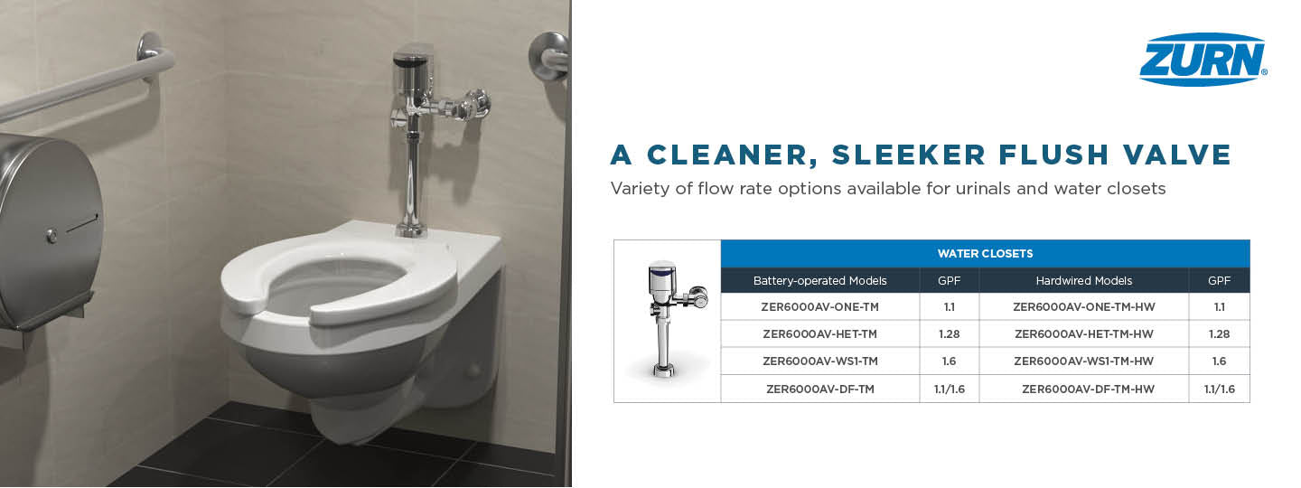 Zurn ZER6000AV-DF-TM-HW | EZ Flush Sensor Diaphragm | ADA Compliant, Hardwired, 1.1/1.6 gpf