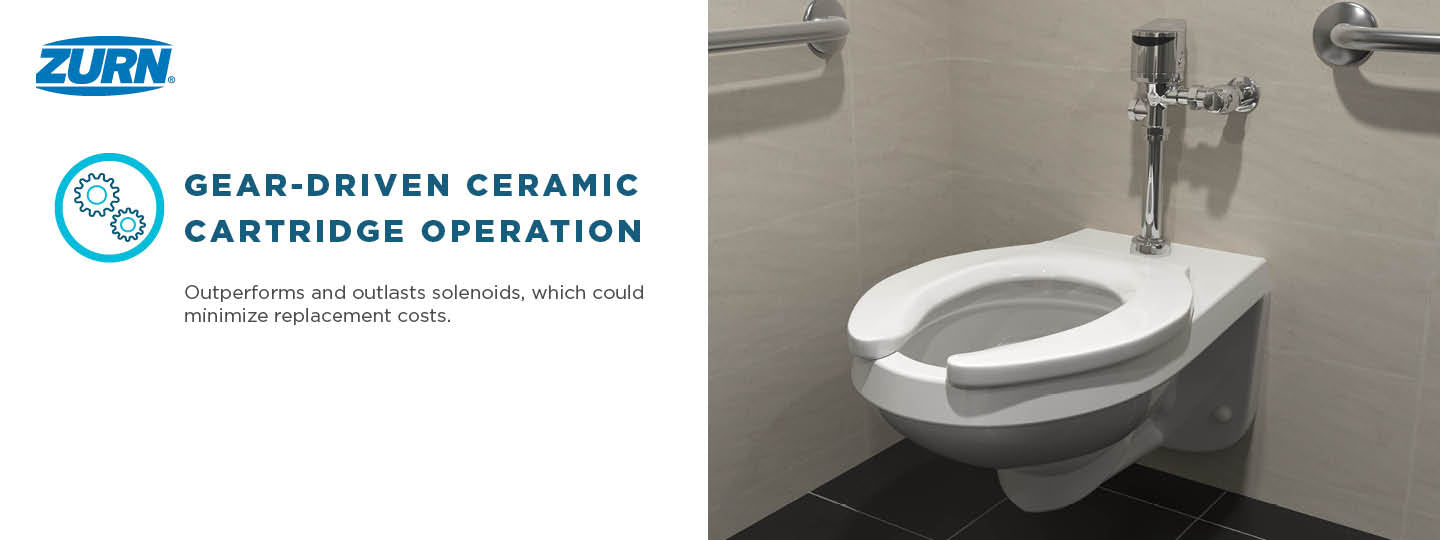 Zurn ZERK-C-DF-TM | ZER EZ Series Gear-Driven Sensor | Dual Flush, 1.6/1.1 gpf