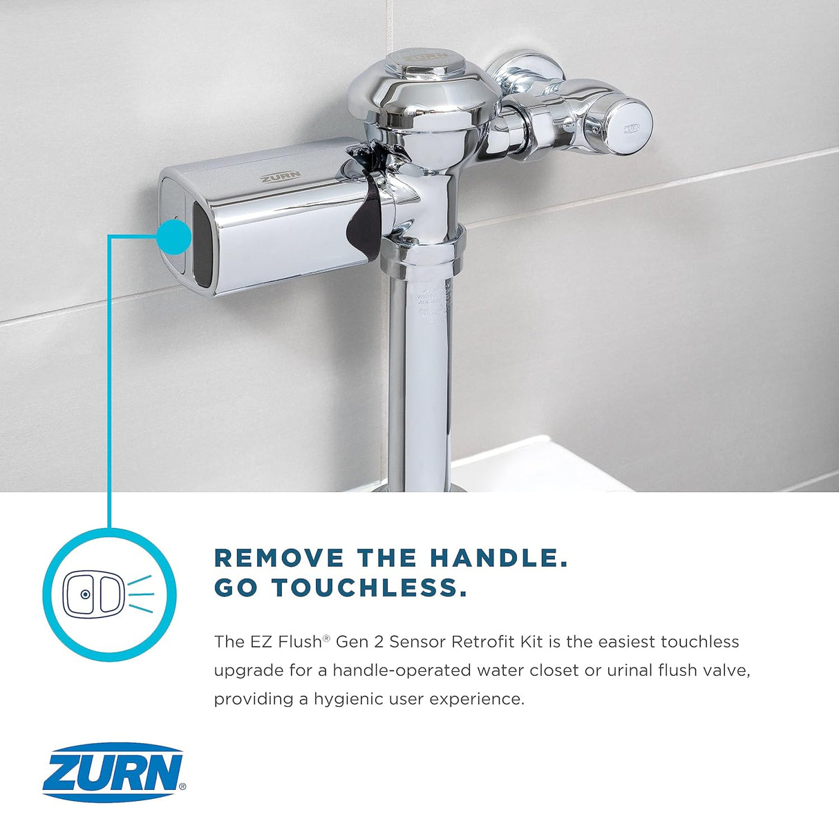 Zurn ZERK-SM | Flush Side-Mount Sensor Retrofit Kit for Water Closet or Urinal Flush Valves