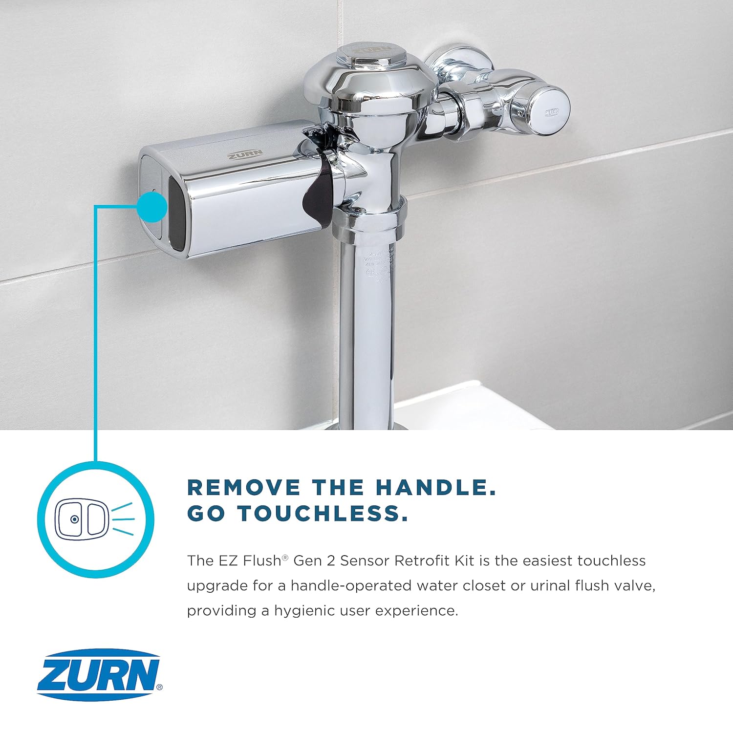 Zurn ZERK-SM | Flush Side-Mount Sensor Retrofit Kit for Water Closet or Urinal Flush Valves