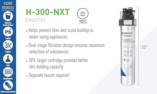 Everpure EV927446 | H - 300 - NXT Replacement Cartridge | 300 Gal (6 Pack) *OPEN BOX - BottleFillingStations.com