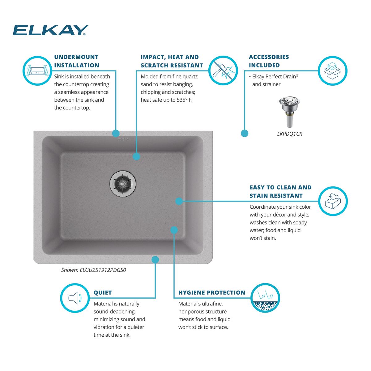 Elkay ELGU251912PDGS0