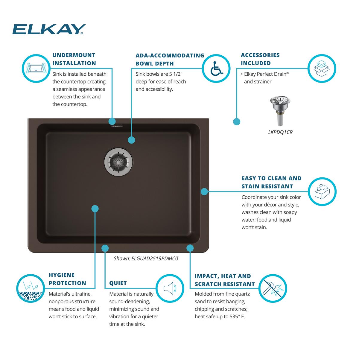 Elkay ELGUAD2519PDMC0