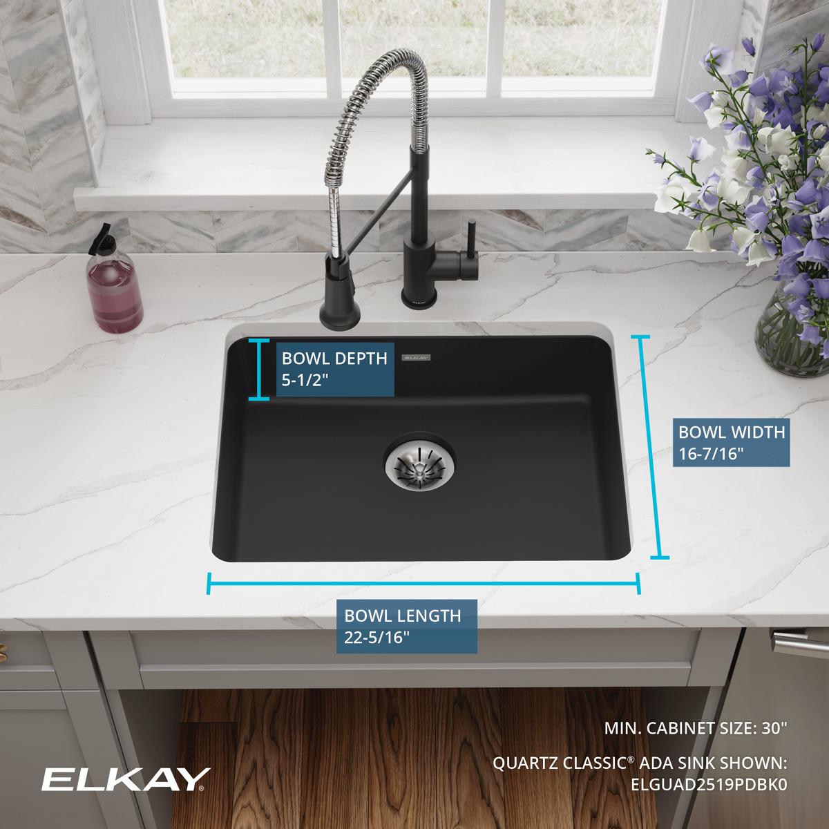 Elkay ELGUAD2519PDBK0