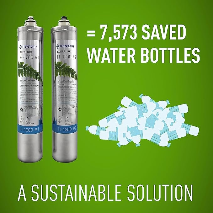 Pentair Everpure EV928201 | Replacement Cartridge Set for H-1200 Drinking Water System | 1,000 Gal Capacity