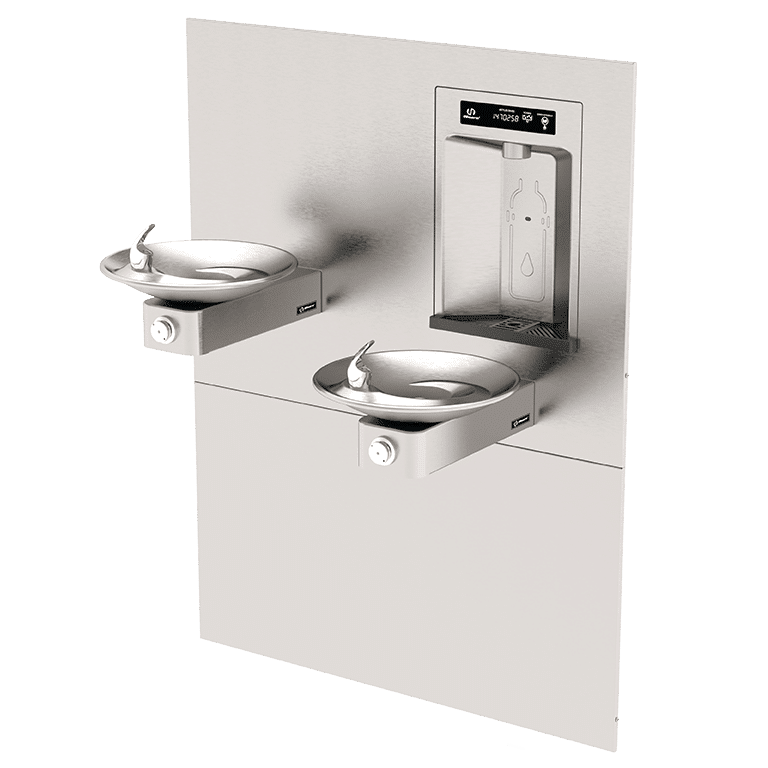 Haws 1011HSA | RIVIVE® Recessed Bottle Filler & Hi - Lo Fountains | 1.1 GPM - BottleFillingStations.com