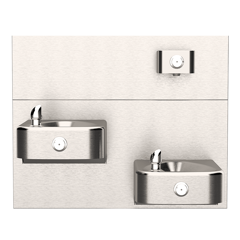 Haws 1117P | Hi - Lo Dual Fountain & Bottle Filler Bundle | 1 GPM - BottleFillingStations.com