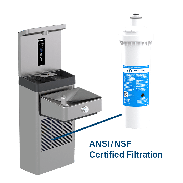 Haws 1211SFVN | Vandal Resistant Filtered Bottle Filling Station | 1.1 GPM - BottleFillingStations.com