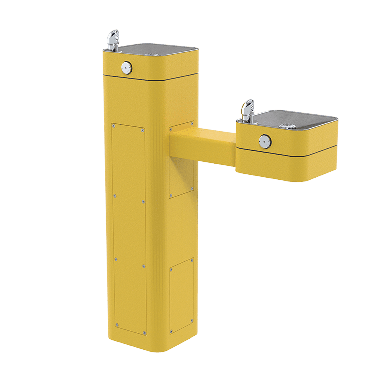 Haws 3602 | Vandal - Resistant Stainless Steel Pedestal Fountain | 0.45 GPM - BottleFillingStations.com