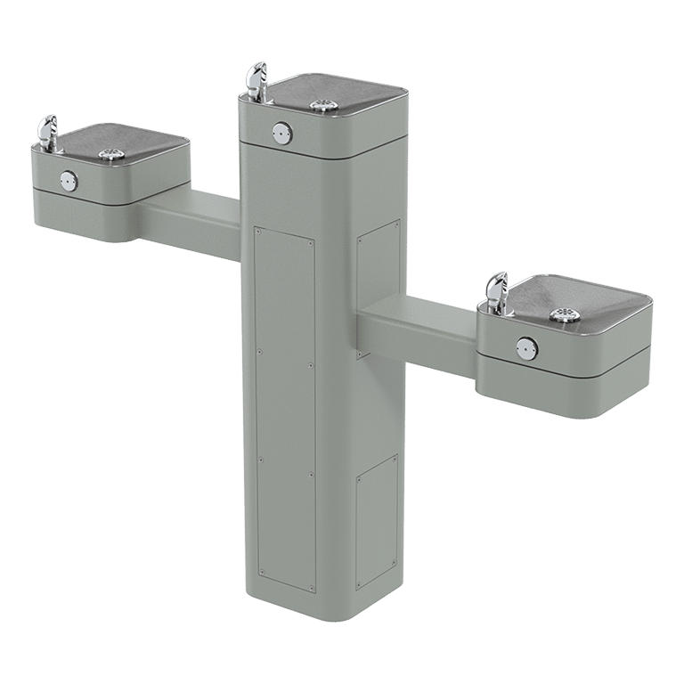 Haws 3603F | Vandal - Resistant Outdoor Filtered Pedestal Fountain | 3,000 Gal. - BottleFillingStations.com