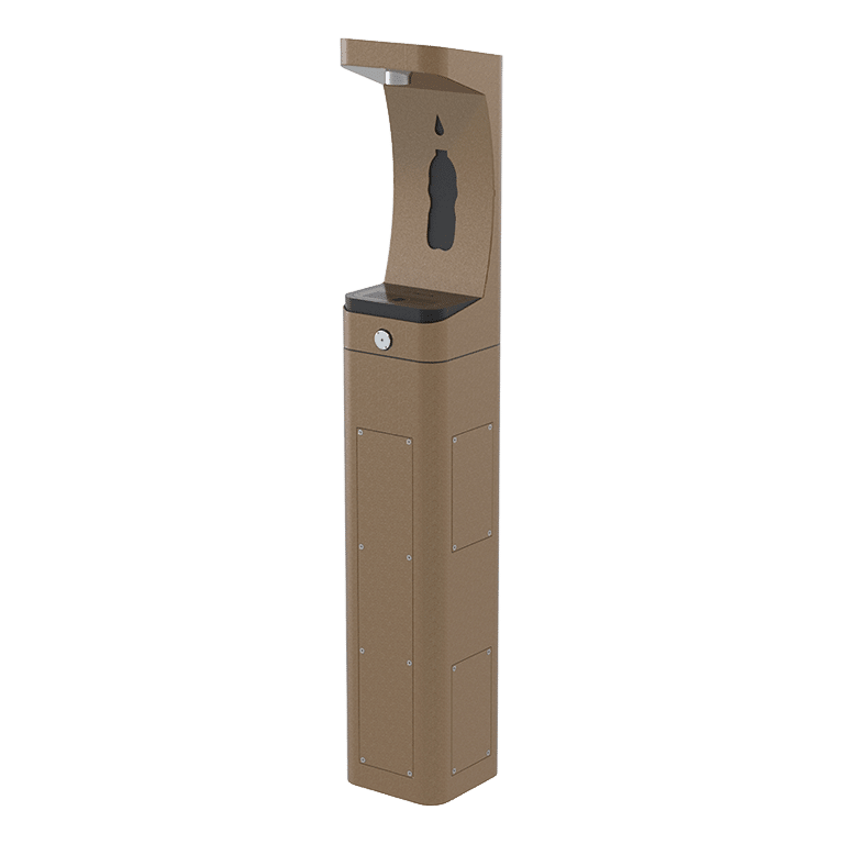 Haws 3610 | Outdoor Vandal - Resistant Pedestal Bottle Filler | 1 GPM - BottleFillingStations.com