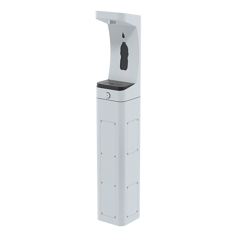 Haws 3610 | Outdoor Vandal - Resistant Pedestal Bottle Filler | 1 GPM - BottleFillingStations.com