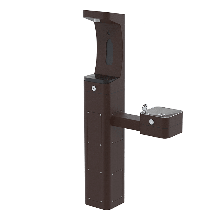 Haws 3611 | Vandal - Resistant Outdoor Pedestal Bottle Filler & Fountain | 1 GPM - BottleFillingStations.com