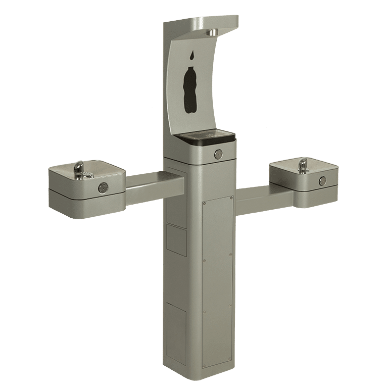 Haws 3612 | Vandal - Resistant Outdoor Bottle Filler & Drinking Fountain | 1 GPM - BottleFillingStations.com