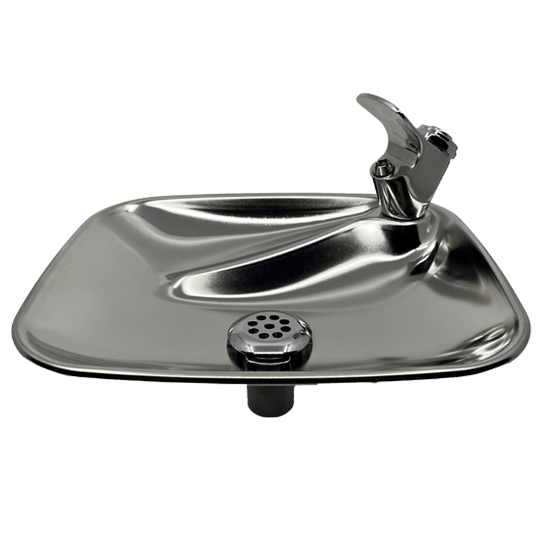 Haws 4010 | Deck - Mounted Single - Bubbler Drinking Fountain | Stainless Steel - BottleFillingStations.com