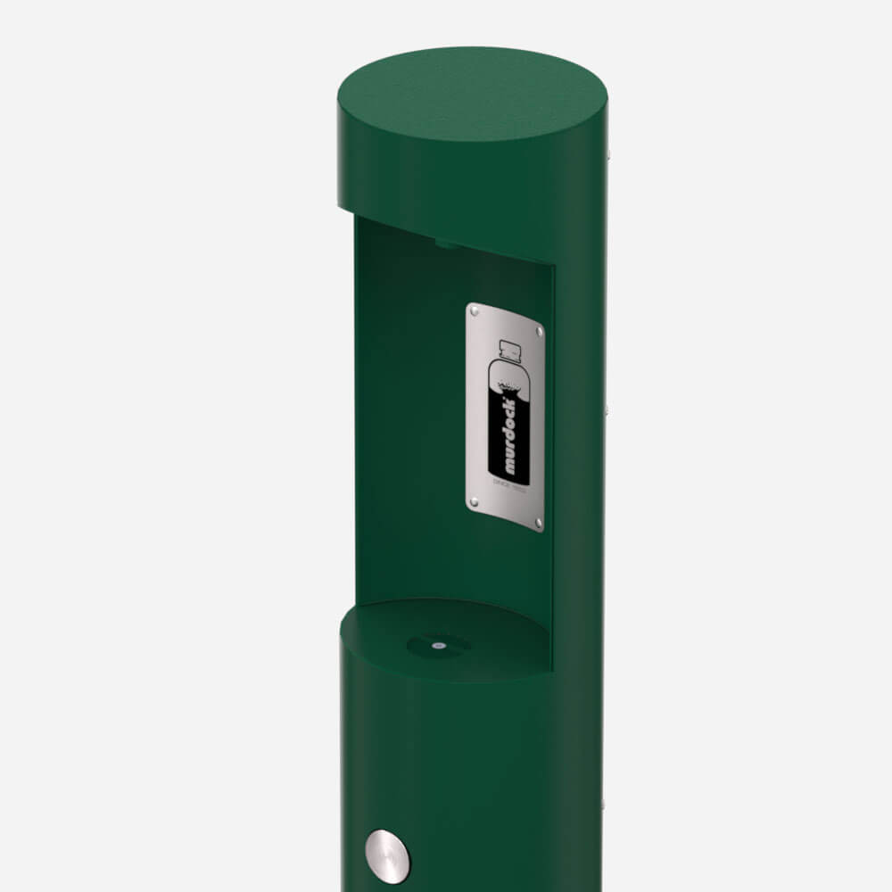 Murdock M-OBFM4 | Outdoor Pedestal Push Button Bottle Filler