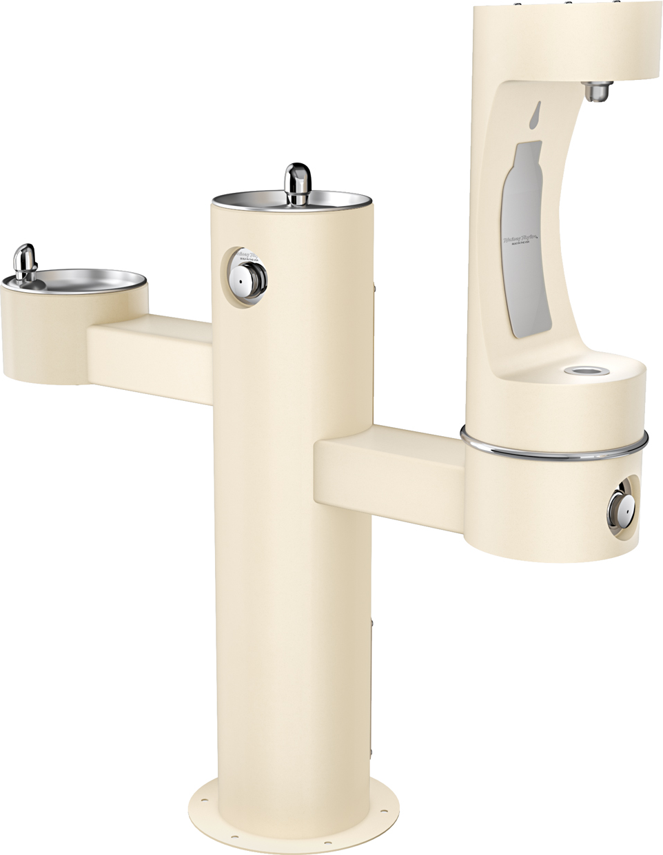 Halsey Taylor 4430BF1LFRK | Freestanding Tri-level Bottle Filling Station | Filterless, Non-refrigerated